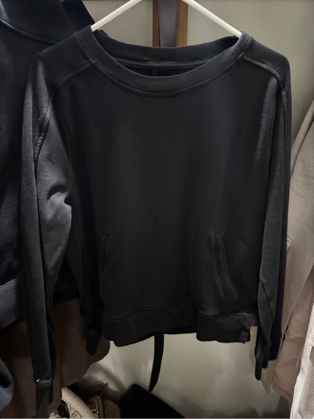 lululemon athletica Black Crew Neck Sweater